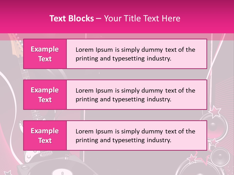 Bass Electro Vector PowerPoint Template