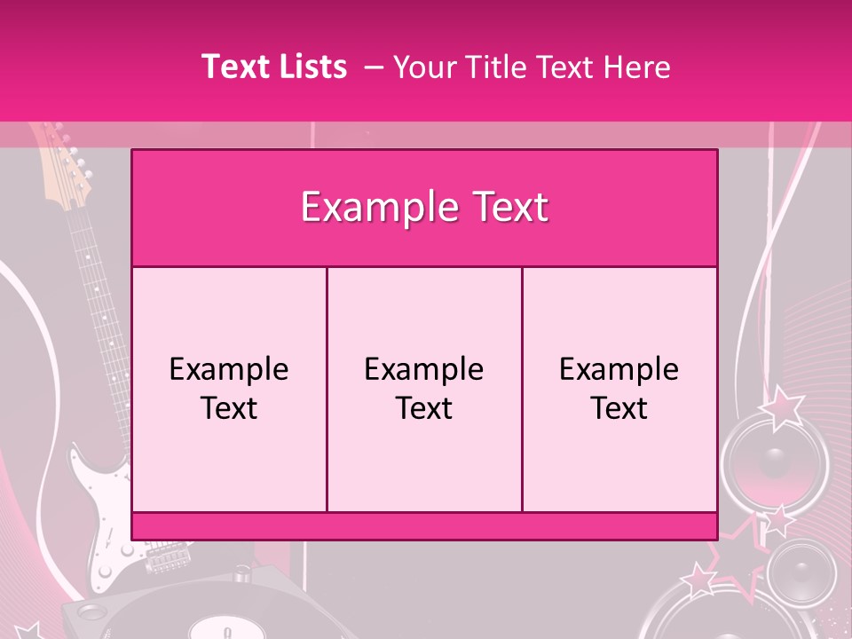 Bass Electro Vector PowerPoint Template