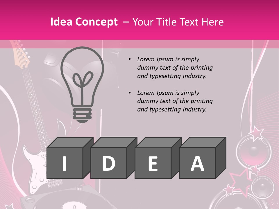 Bass Electro Vector PowerPoint Template