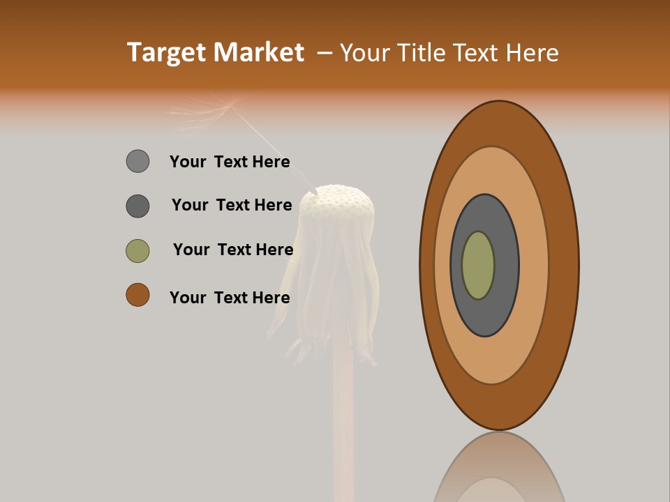 A Dandelion Powerpoint Presentation With A Black Background PowerPoint Template