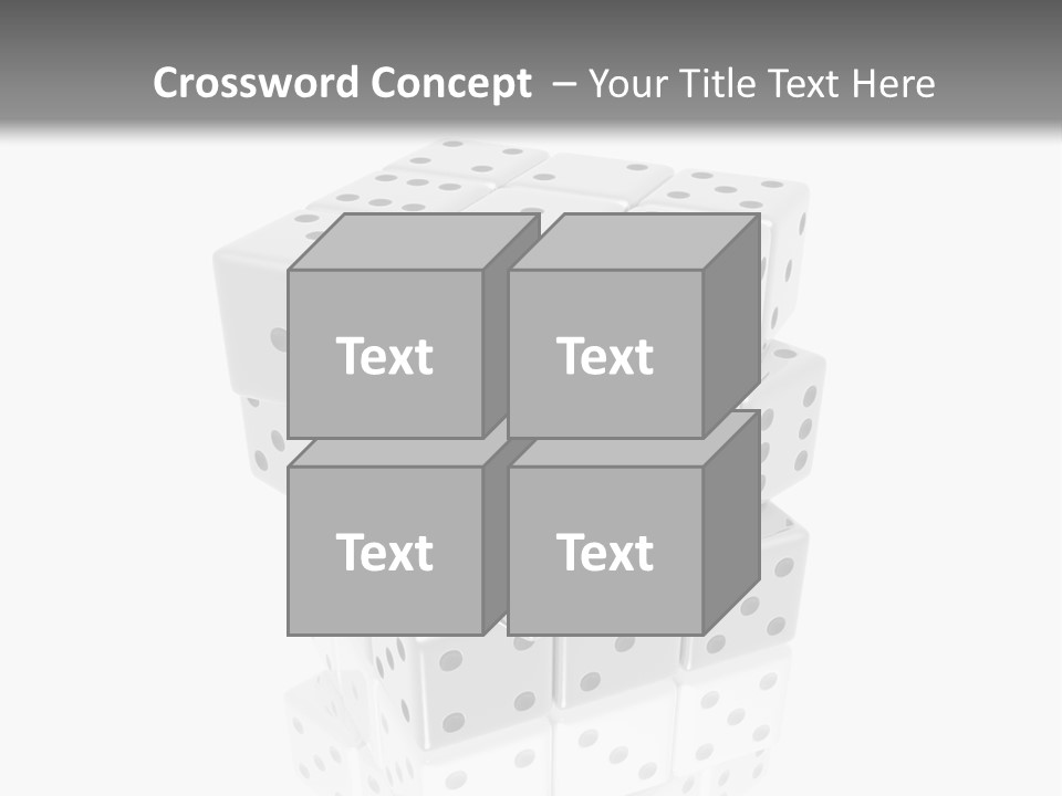 A Group Of Dices Sitting On Top Of Each Other PowerPoint Template
