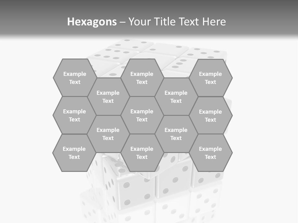 A Group Of Dices Sitting On Top Of Each Other PowerPoint Template