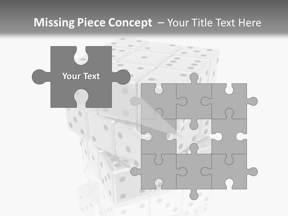 A Group Of Dices Sitting On Top Of Each Other PowerPoint Template