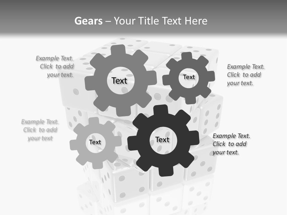 A Group Of Dices Sitting On Top Of Each Other PowerPoint Template