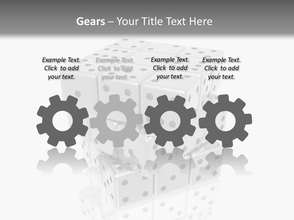 A Group Of Dices Sitting On Top Of Each Other PowerPoint Template