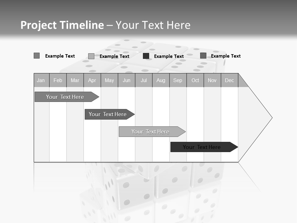 A Group Of Dices Sitting On Top Of Each Other PowerPoint Template