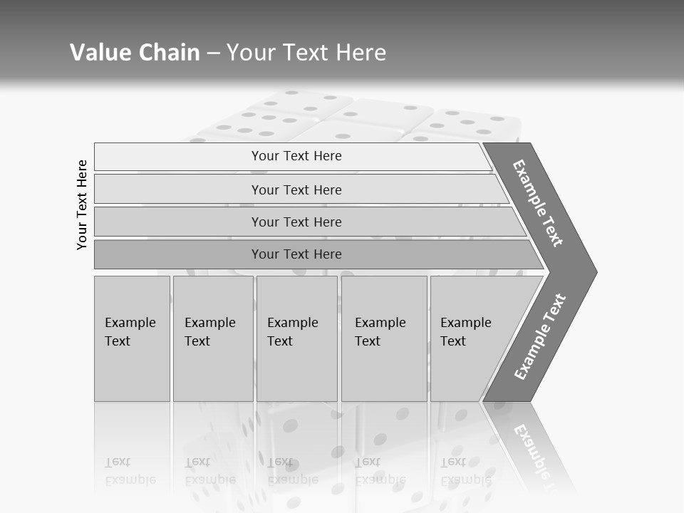 A Group Of Dices Sitting On Top Of Each Other PowerPoint Template