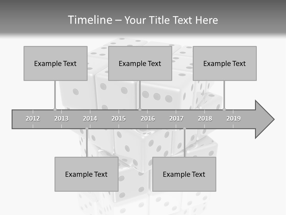 A Group Of Dices Sitting On Top Of Each Other PowerPoint Template