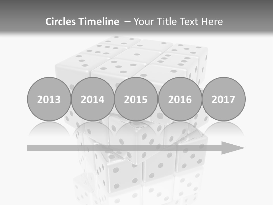 A Group Of Dices Sitting On Top Of Each Other PowerPoint Template