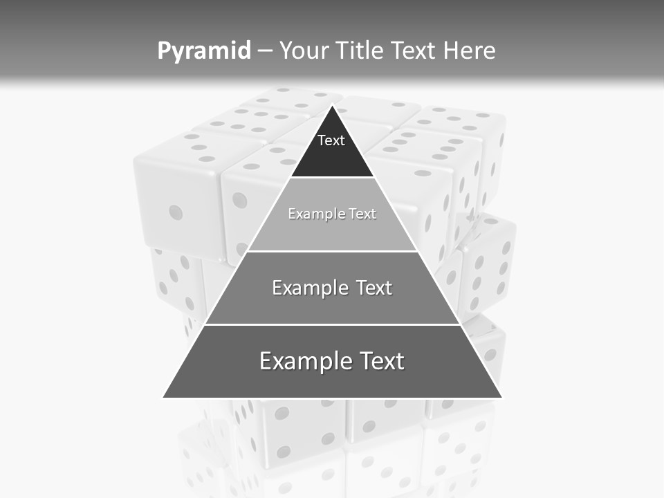 A Group Of Dices Sitting On Top Of Each Other PowerPoint Template