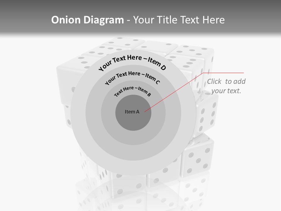 A Group Of Dices Sitting On Top Of Each Other PowerPoint Template