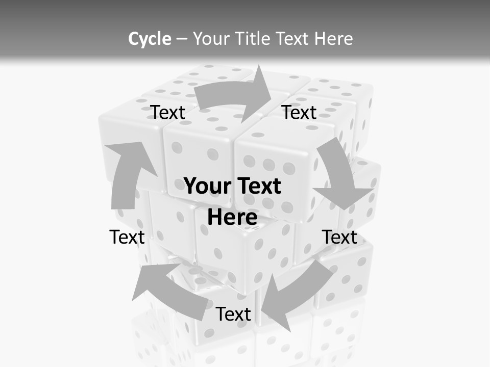 A Group Of Dices Sitting On Top Of Each Other PowerPoint Template