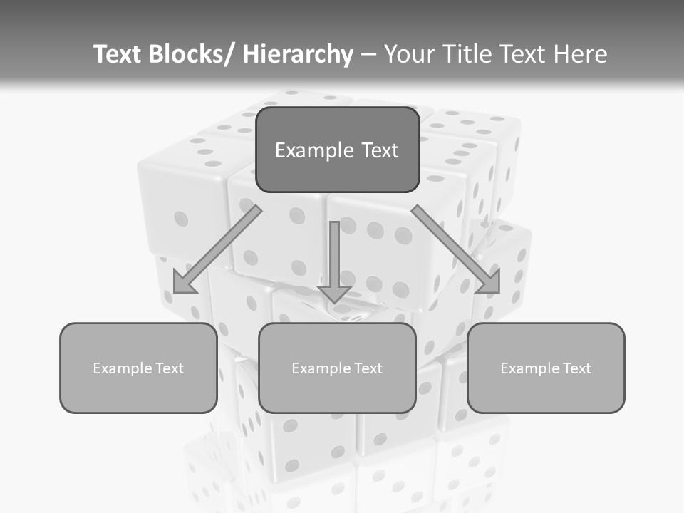 A Group Of Dices Sitting On Top Of Each Other PowerPoint Template