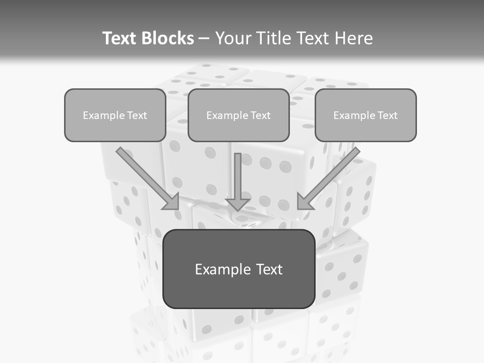 A Group Of Dices Sitting On Top Of Each Other PowerPoint Template