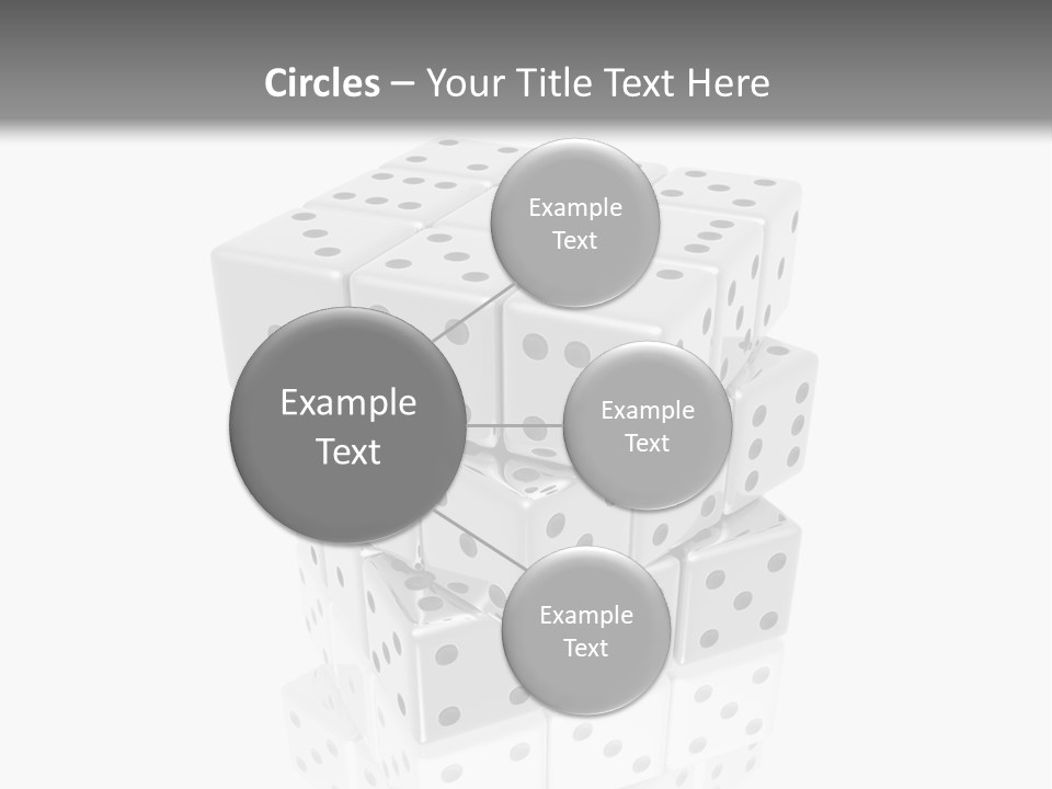 A Group Of Dices Sitting On Top Of Each Other PowerPoint Template