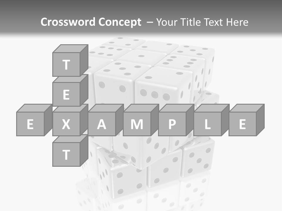 A Group Of Dices Sitting On Top Of Each Other PowerPoint Template