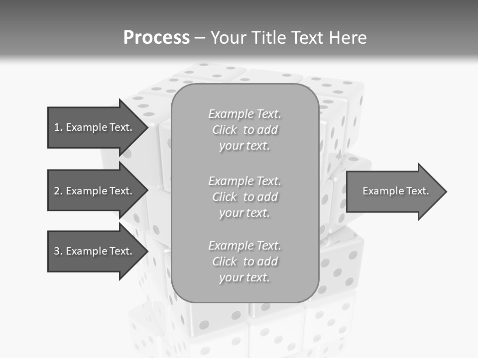 A Group Of Dices Sitting On Top Of Each Other PowerPoint Template