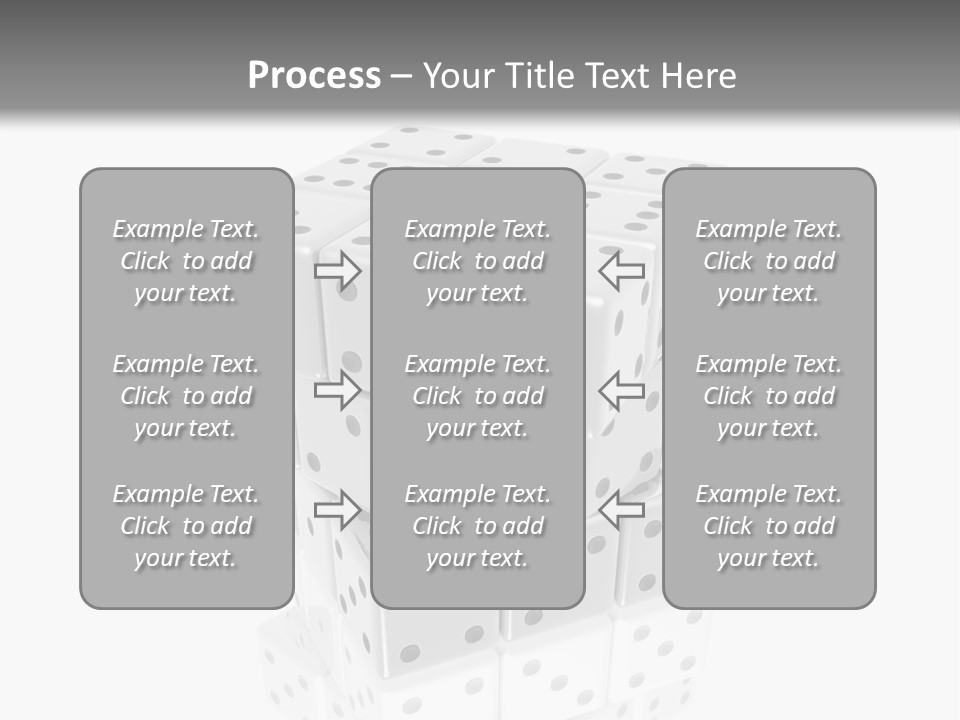 A Group Of Dices Sitting On Top Of Each Other PowerPoint Template