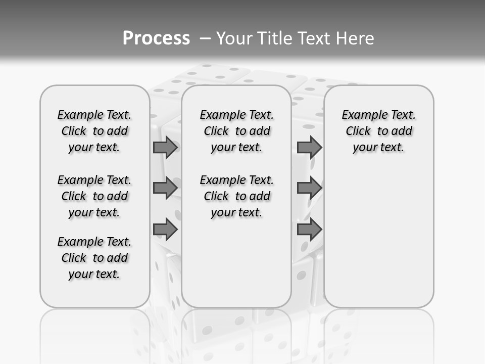 A Group Of Dices Sitting On Top Of Each Other PowerPoint Template