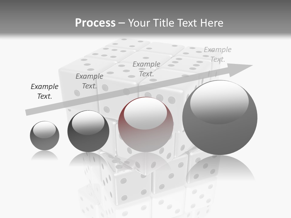 A Group Of Dices Sitting On Top Of Each Other PowerPoint Template