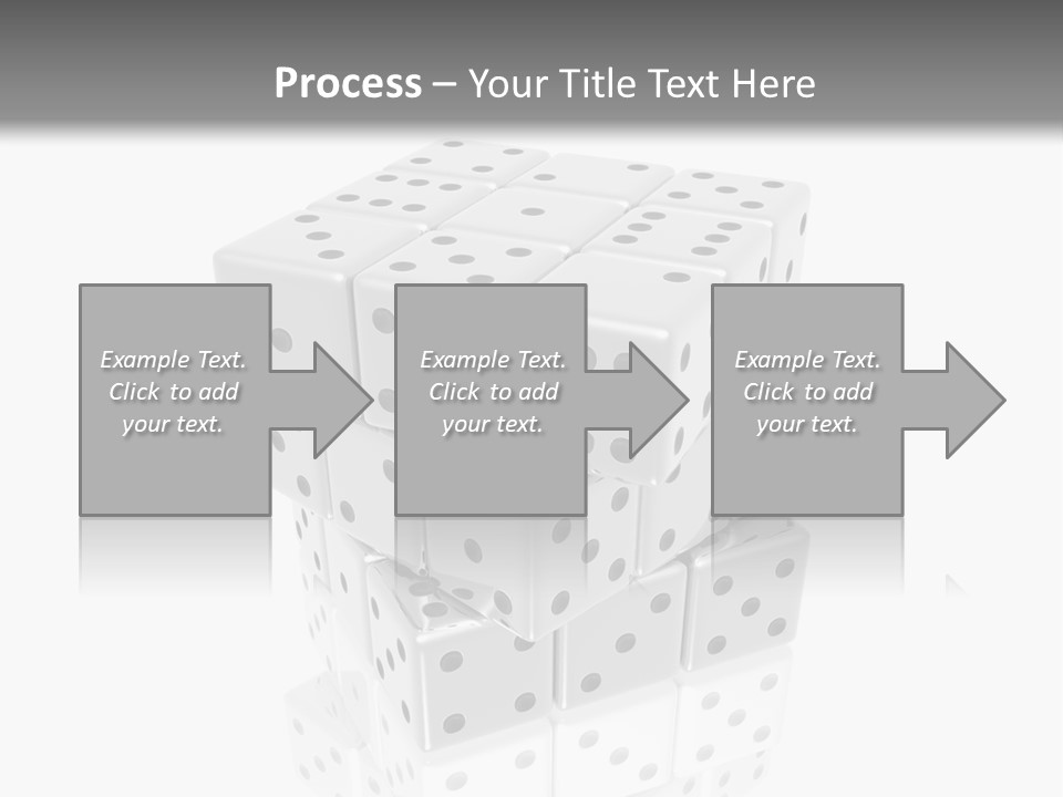 A Group Of Dices Sitting On Top Of Each Other PowerPoint Template