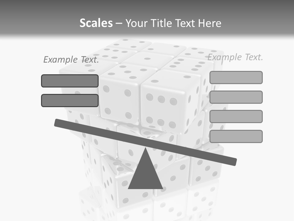 A Group Of Dices Sitting On Top Of Each Other PowerPoint Template