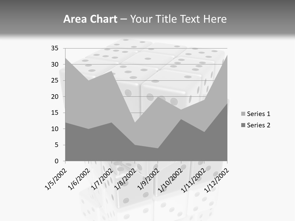 A Group Of Dices Sitting On Top Of Each Other PowerPoint Template