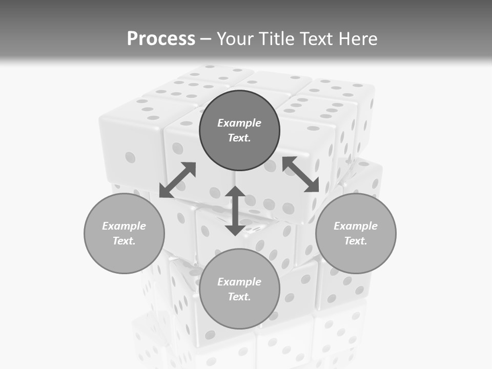 A Group Of Dices Sitting On Top Of Each Other PowerPoint Template