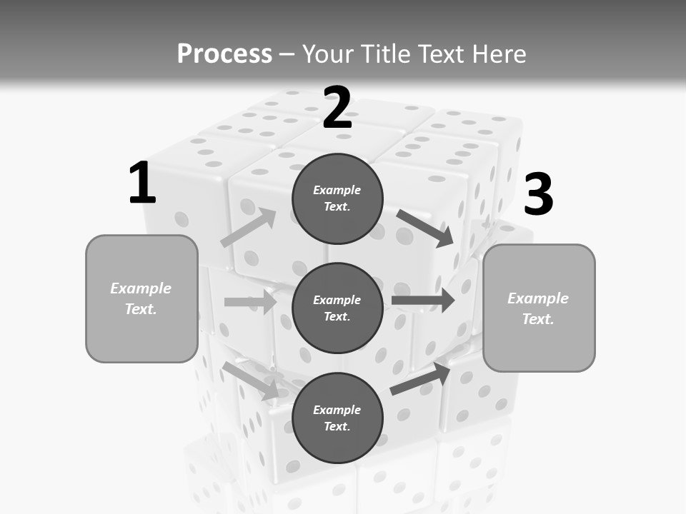 A Group Of Dices Sitting On Top Of Each Other PowerPoint Template