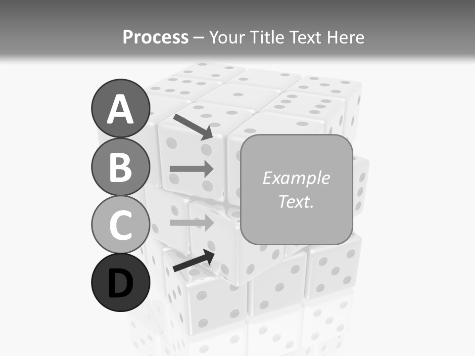 A Group Of Dices Sitting On Top Of Each Other PowerPoint Template
