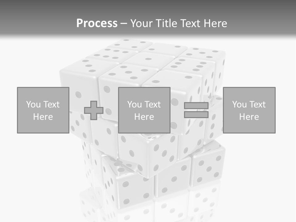 A Group Of Dices Sitting On Top Of Each Other PowerPoint Template