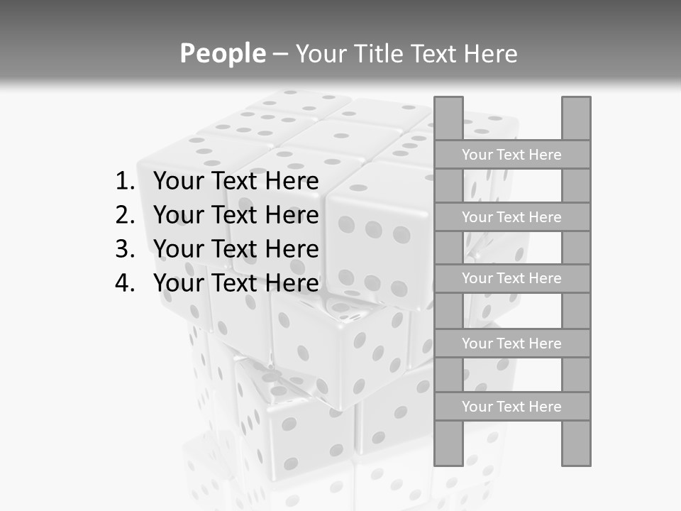 A Group Of Dices Sitting On Top Of Each Other PowerPoint Template