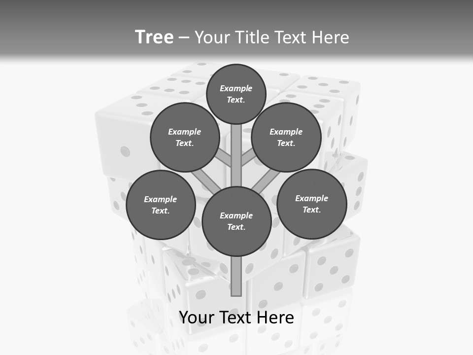 A Group Of Dices Sitting On Top Of Each Other PowerPoint Template