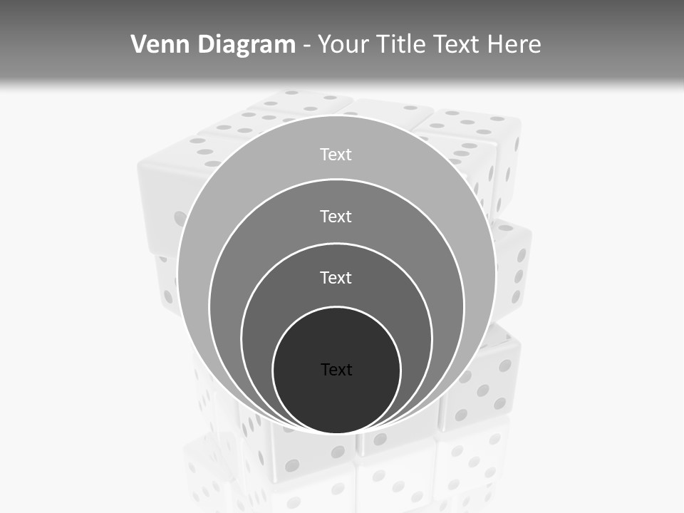 A Group Of Dices Sitting On Top Of Each Other PowerPoint Template