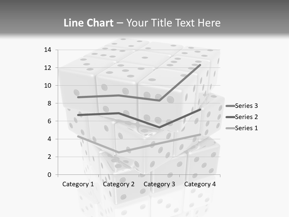 A Group Of Dices Sitting On Top Of Each Other PowerPoint Template