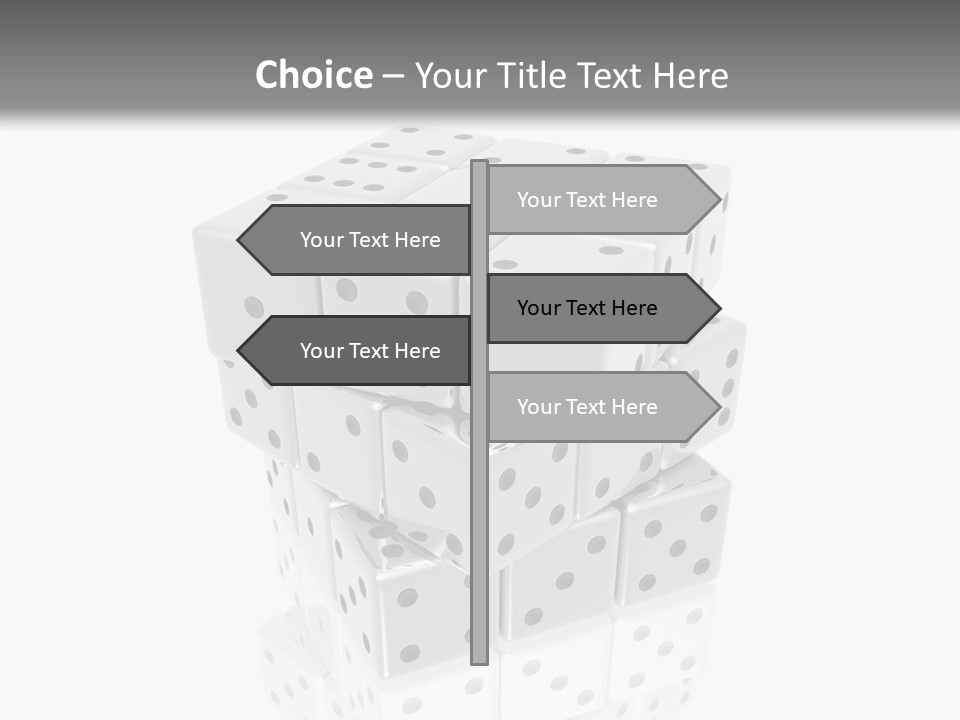 A Group Of Dices Sitting On Top Of Each Other PowerPoint Template
