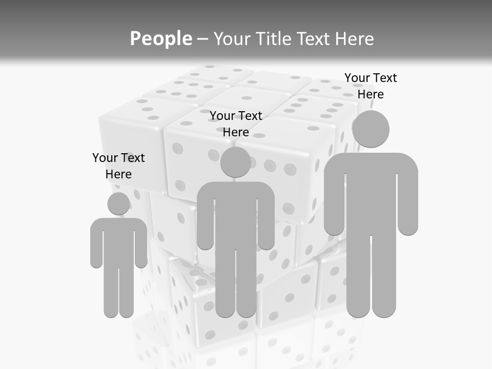 A Group Of Dices Sitting On Top Of Each Other PowerPoint Template