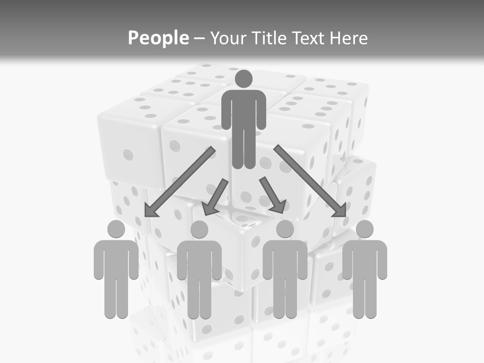 A Group Of Dices Sitting On Top Of Each Other PowerPoint Template
