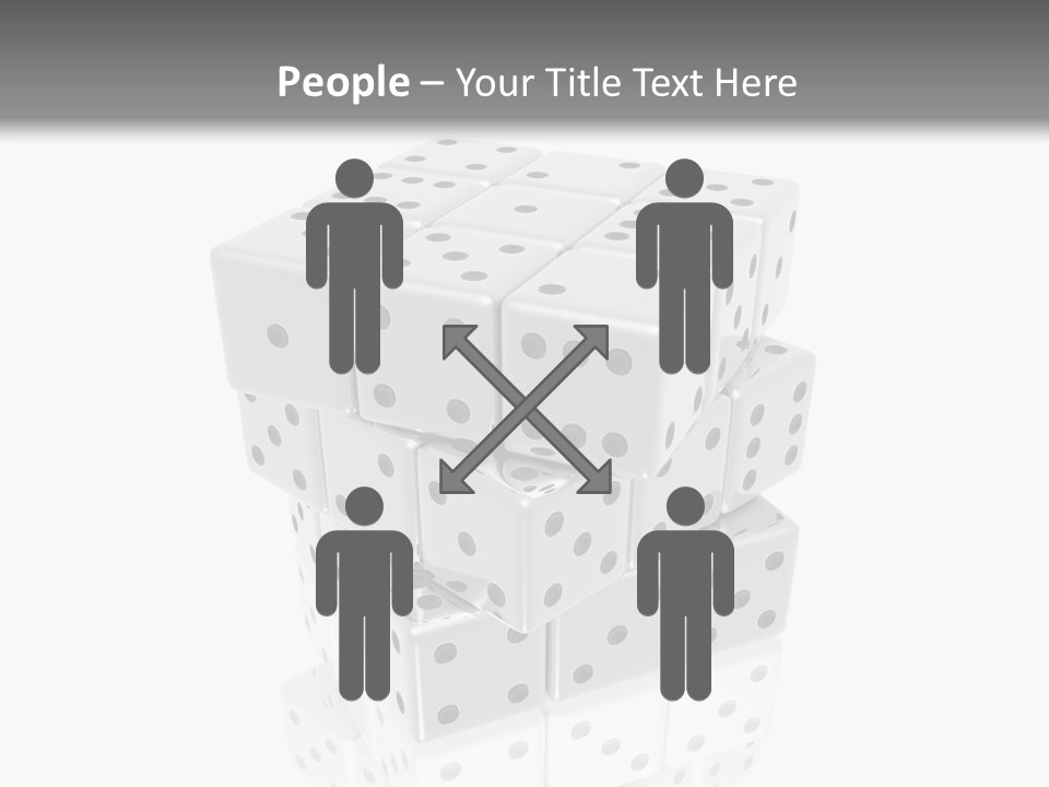 A Group Of Dices Sitting On Top Of Each Other PowerPoint Template