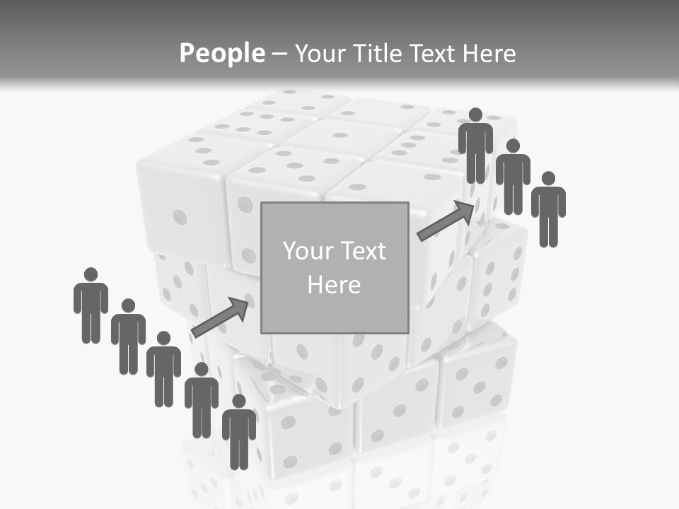A Group Of Dices Sitting On Top Of Each Other PowerPoint Template