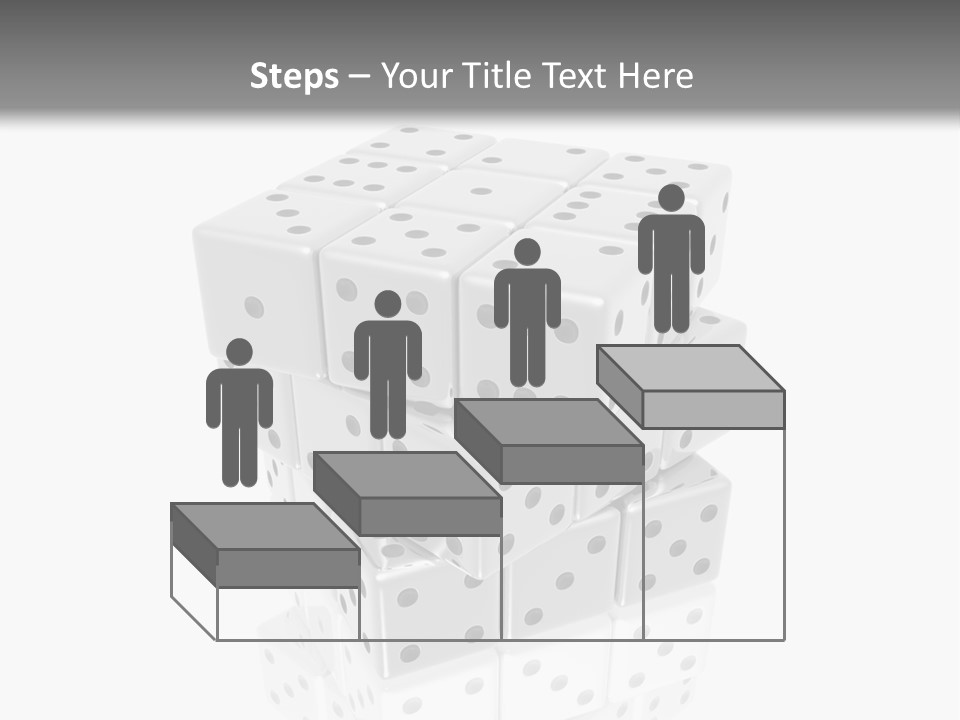 A Group Of Dices Sitting On Top Of Each Other PowerPoint Template