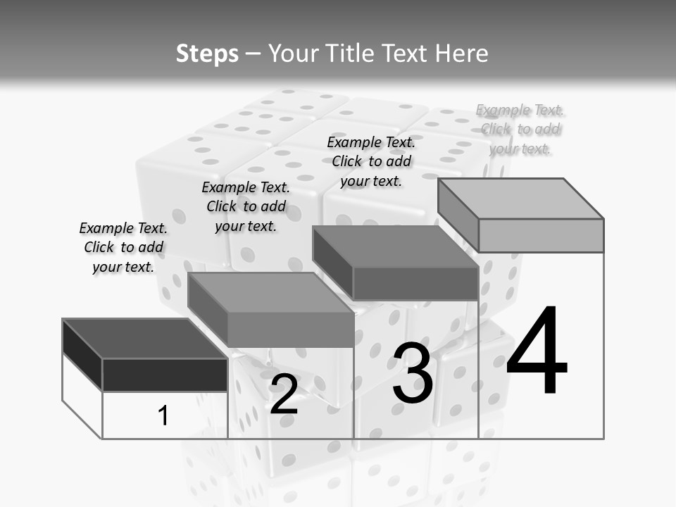 A Group Of Dices Sitting On Top Of Each Other PowerPoint Template