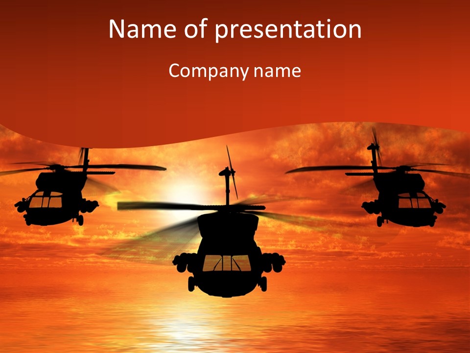 Pump Usa Sunset PowerPoint Template