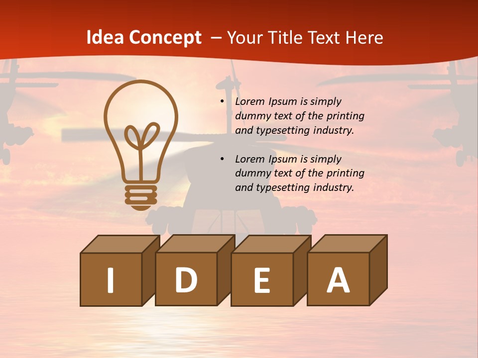 Pump Usa Sunset PowerPoint Template