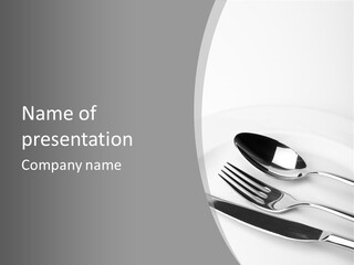 Banquet Closeup Spoon PowerPoint Template