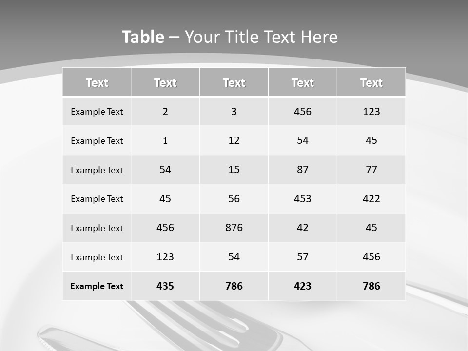 Banquet Closeup Spoon PowerPoint Template
