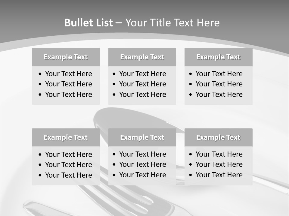 Banquet Closeup Spoon PowerPoint Template