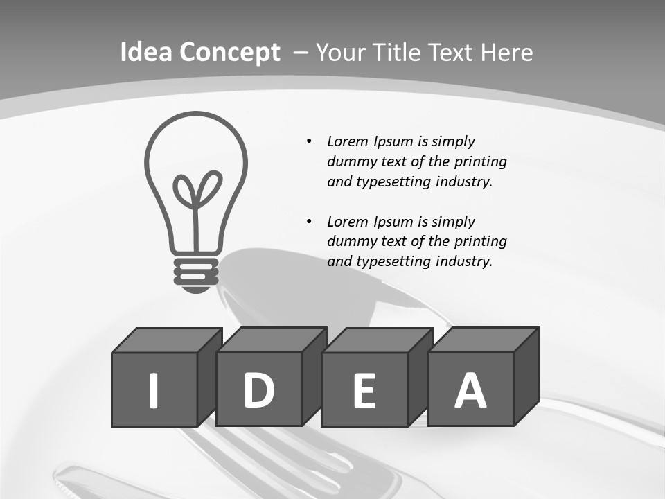 Banquet Closeup Spoon PowerPoint Template