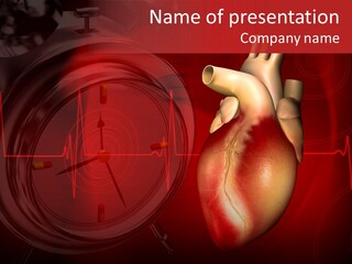 Heartbeat Chest Anatomy PowerPoint Template