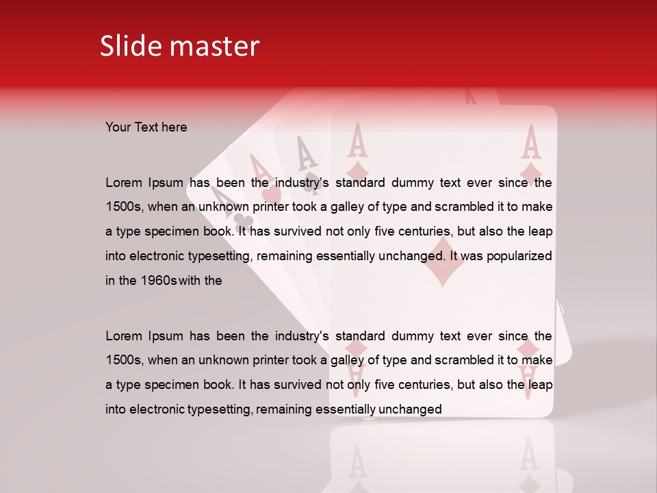 Chance Hearts Gaming PowerPoint Template